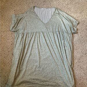 Old Navy Women's Sage Green Dotted Blouse